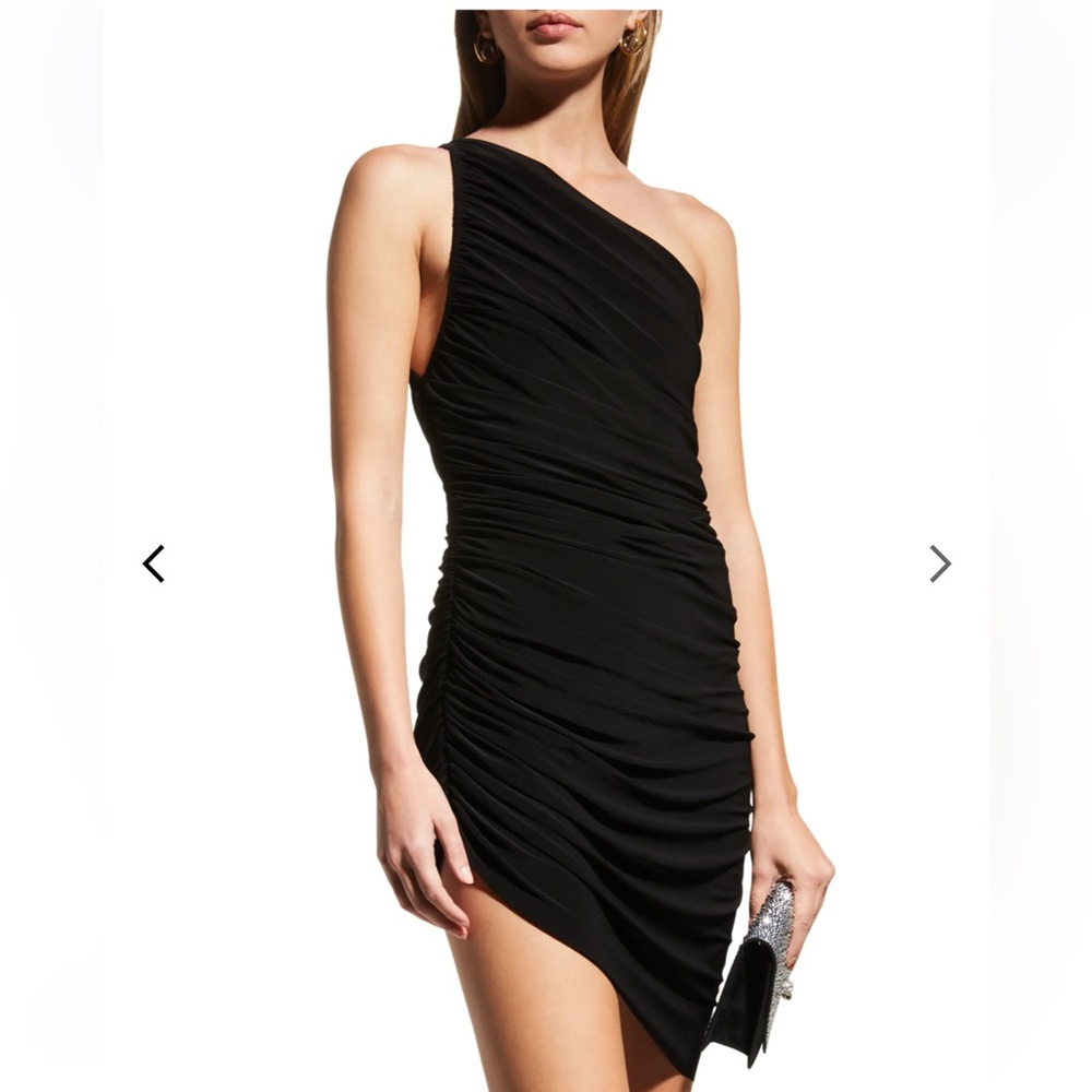Norma Kamali Black Asymmetrical Dress - Picture 2 of 11